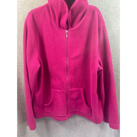 Hoodie Full Zip Jacket Womens Pink Pockets Warm Comfy Casual - Picture 5 of 13
